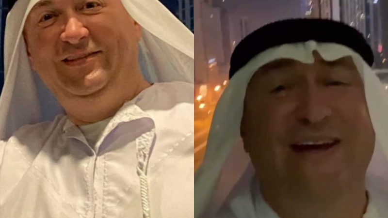 Đani se u Dubaiju obukao kao šeik, a zatim zapjevao na balkonu,osvojio je internet-Pogledajte kako je sve to izgledalo