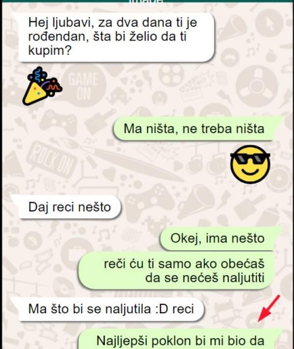 CHAT: PITALA SAM DEČKA ŠTA ŽELI DA MU KUPIM ZA ROĐENDAN