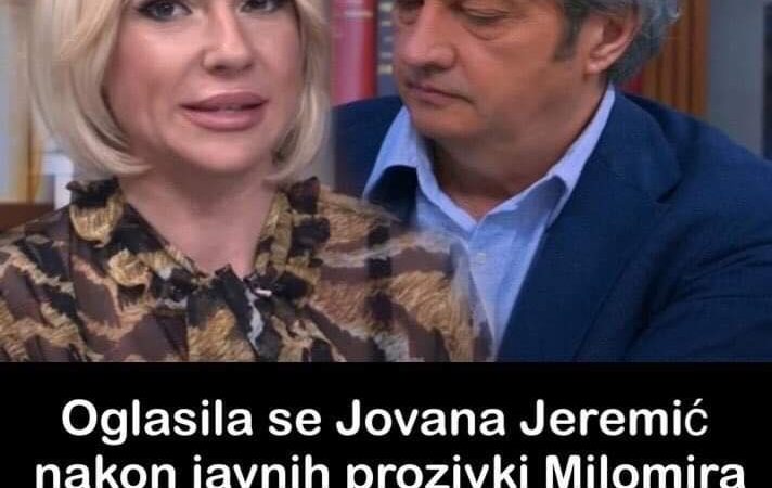 Pogledajte kako se oglasila Jovana Jeremić nakon što ju je iskritikovao Milomir Marić