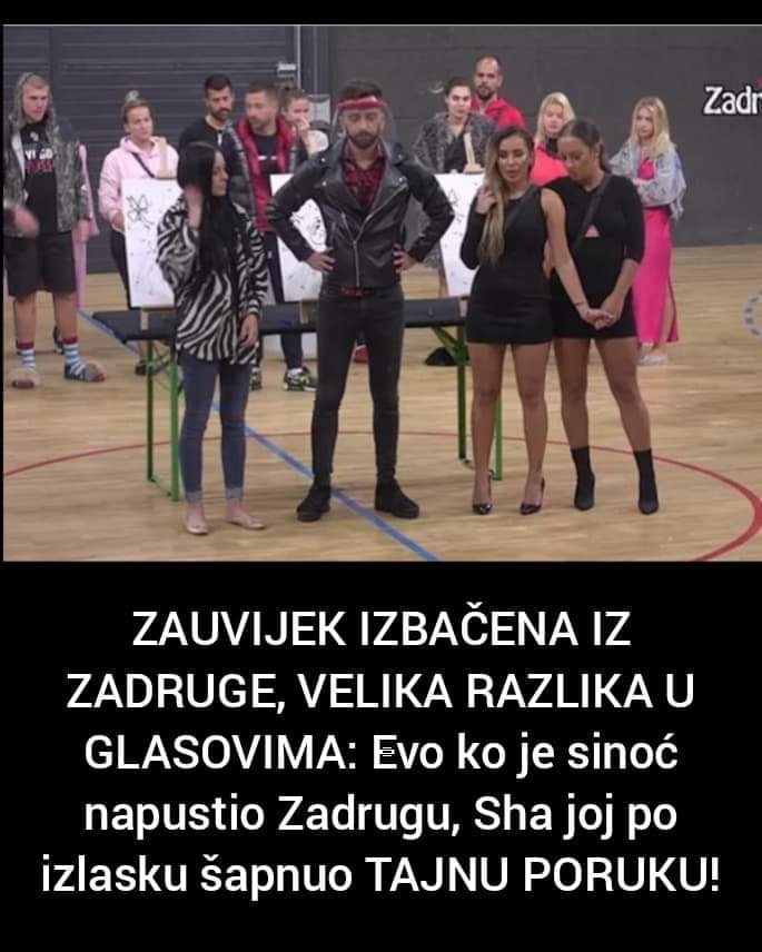 Pogledajte ko je sinoć napustio zadrugu