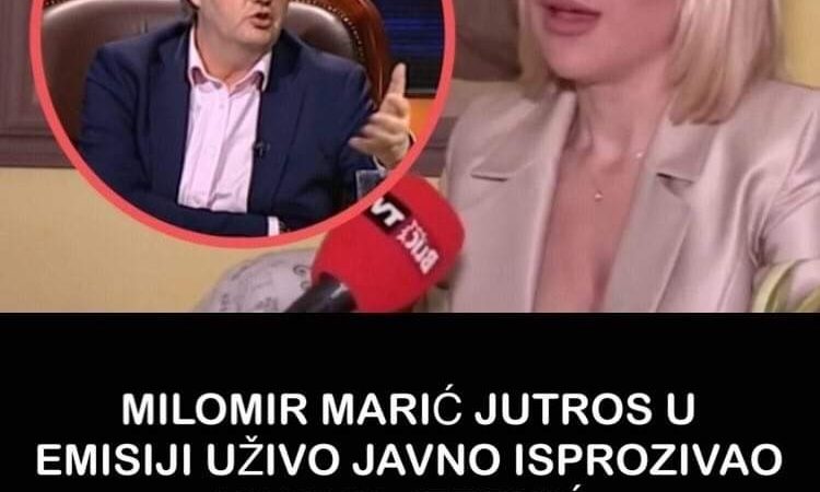 Milomir Marić jutros u emisji uživo javno isprozivao voditeljicu Jovanu Jeremić, pogledajte šta je rekao