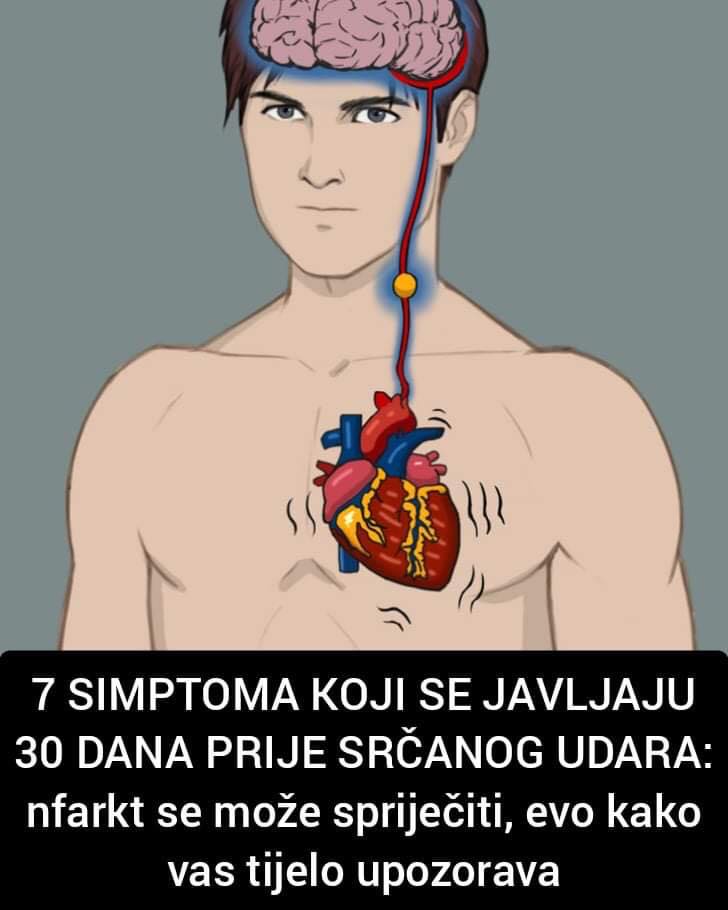 Pogledajte koji su to simptomi koji se javljaju 7 dana prije srčanog udara