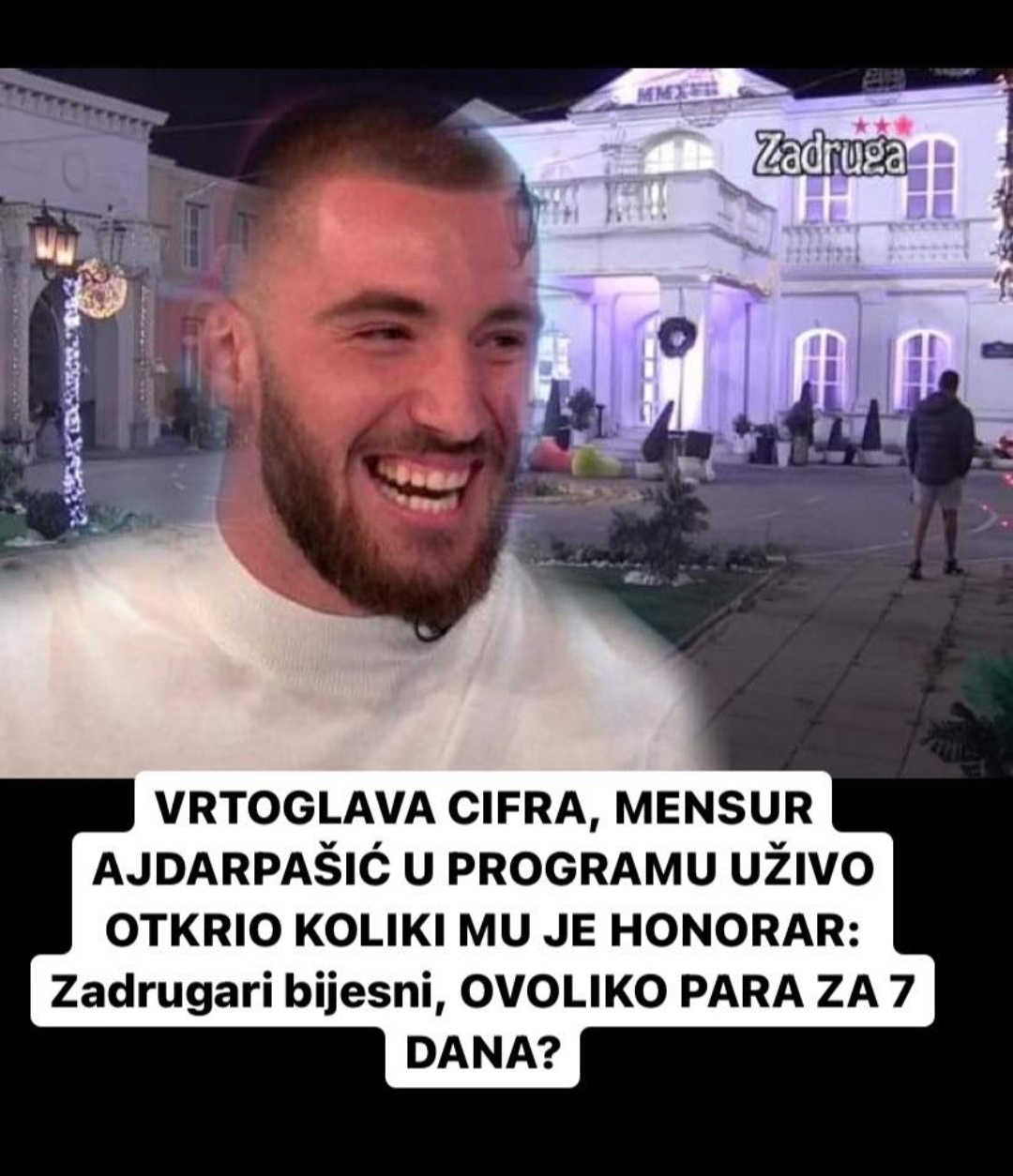 Mensur Ajdarpašić otkrio koliki mu je honorar, pogledajte o kojoj cifri se radi
