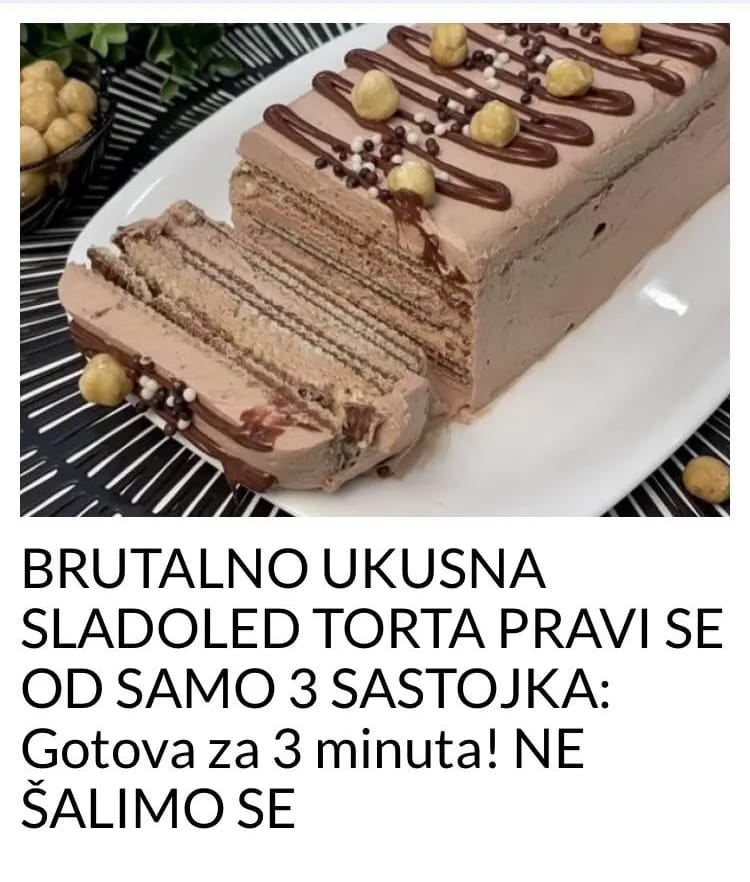 POGLEDAJTE RECEPT ZA SLADOLED TORTU