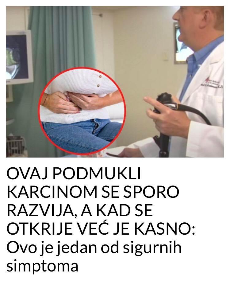 JEDAN OD SIGURNIH SIMPTOMA OVOG SUROVOG KARCINOMA