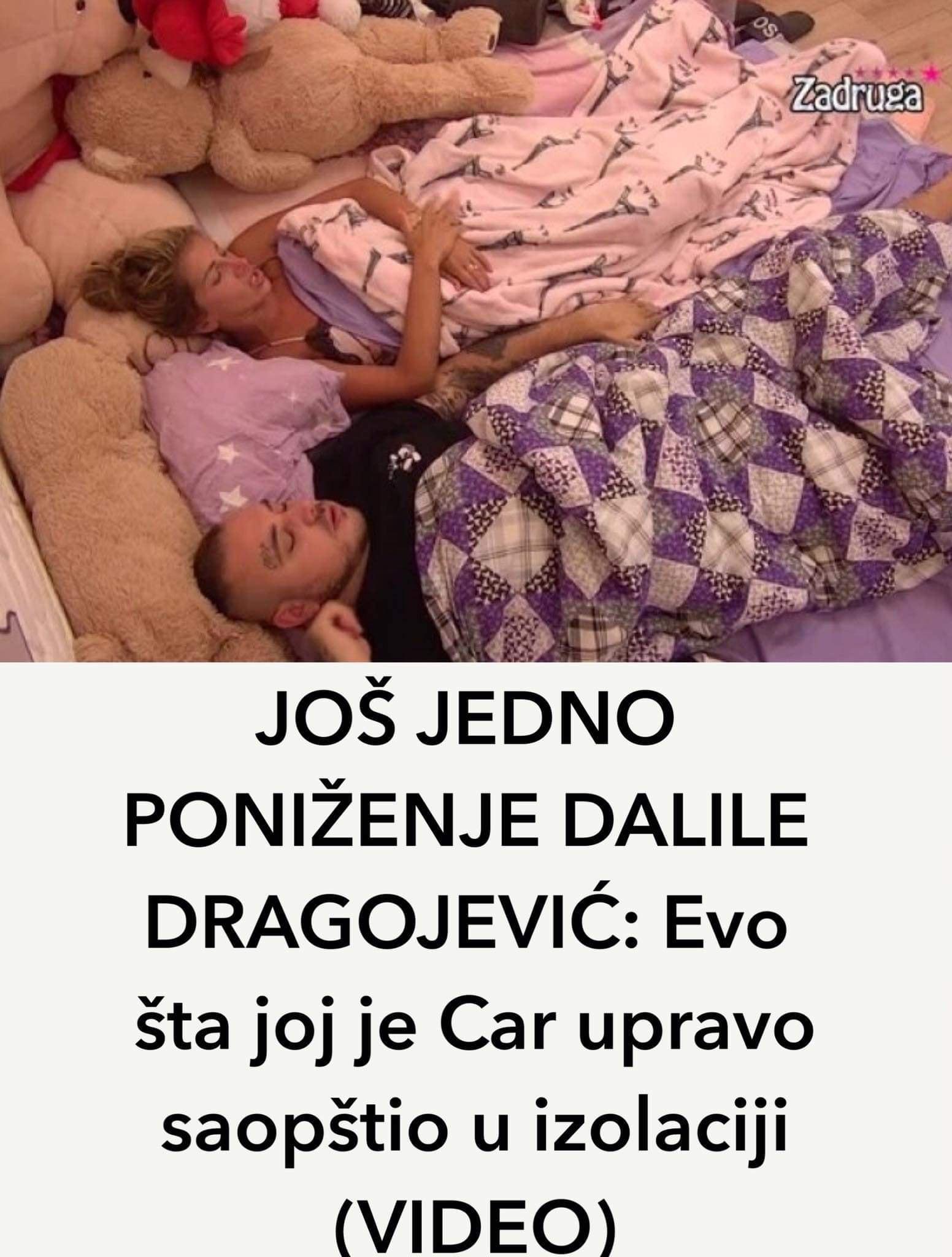 DALILA NE PRESTAJE DA SE PONIZUJE EVO ŠTA JOJ JE CAR SAOPŠTIO