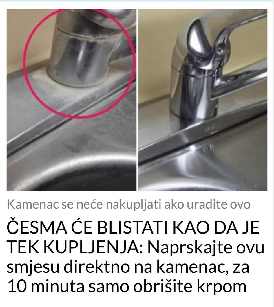 POGLEDAJTE KAKO DA VAM ČESMA BLISTA KAO NOVA