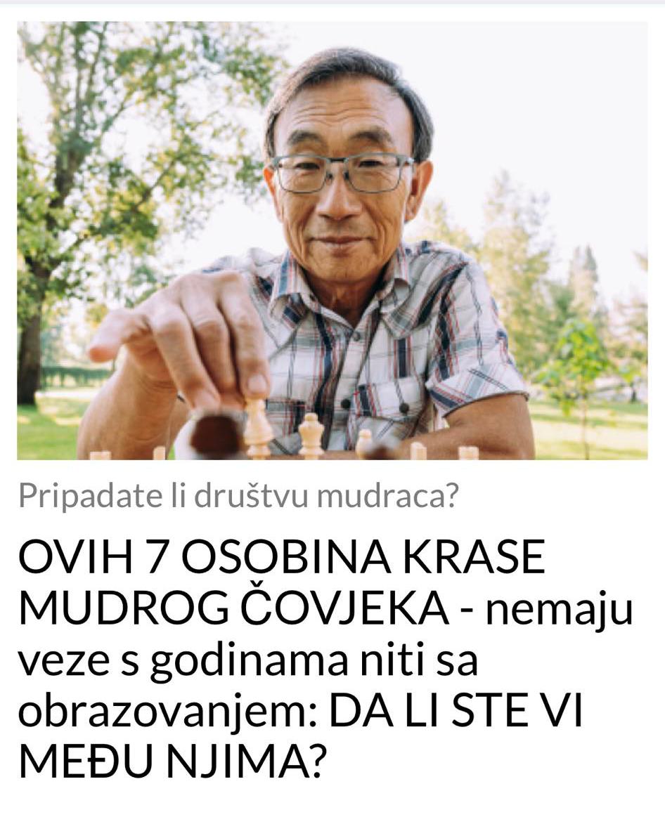 POGLEDAJTE KOJIH 7 OSOBINA KRASE MUDROG COVJEKA