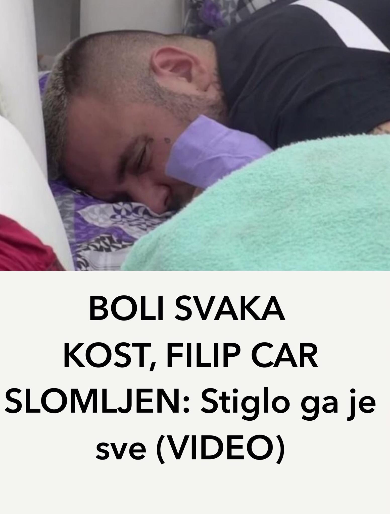 FILIP CAR SLOMLJEN TEK SADA GA SUSTIGLO SVE