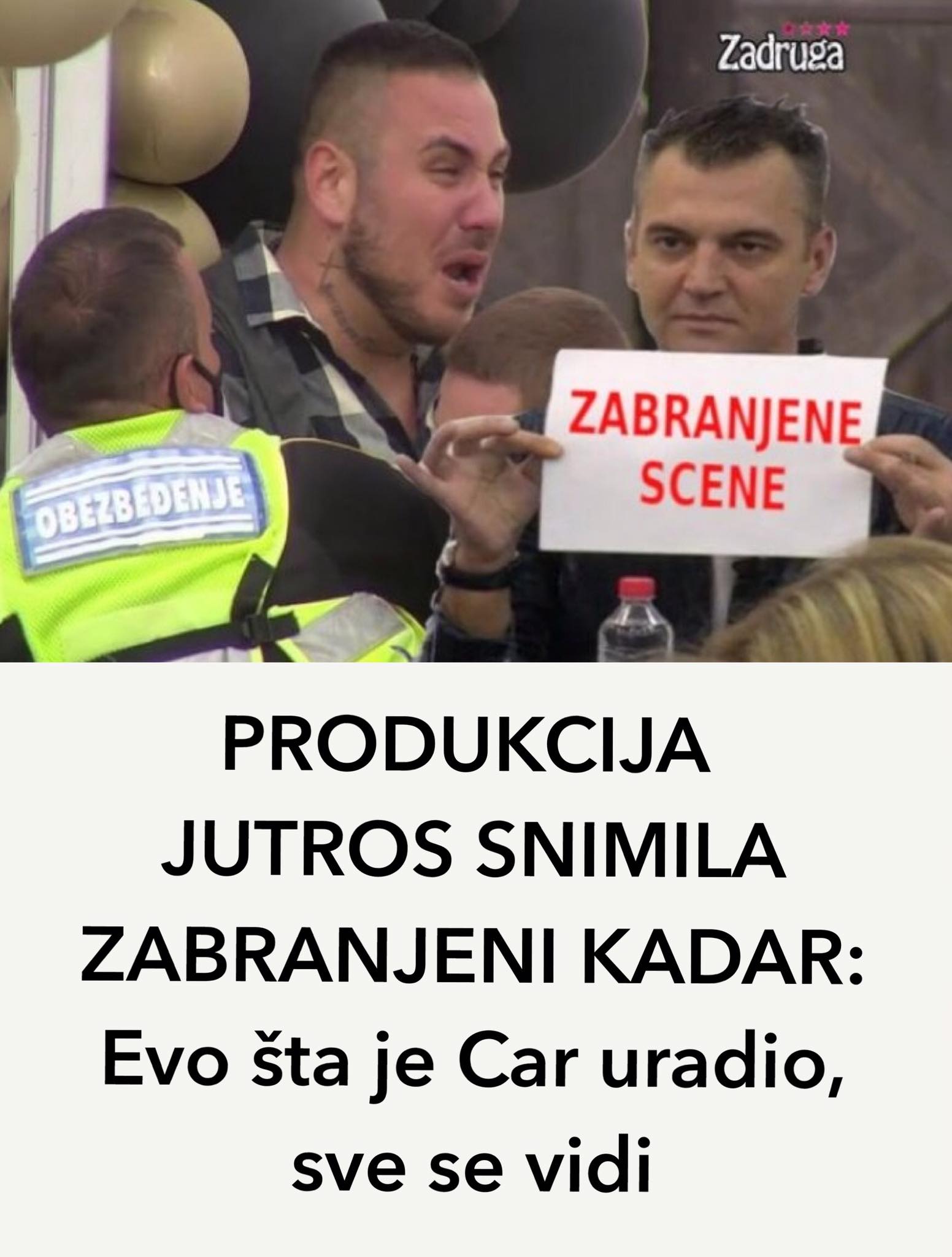 PRODUKCIJA JUTROS SNIMILA ZABRANJENI KADAR