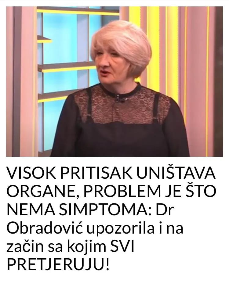 HIPERTENZIJA JE RIZICNO STANJE A NEMA SIMPTOMA