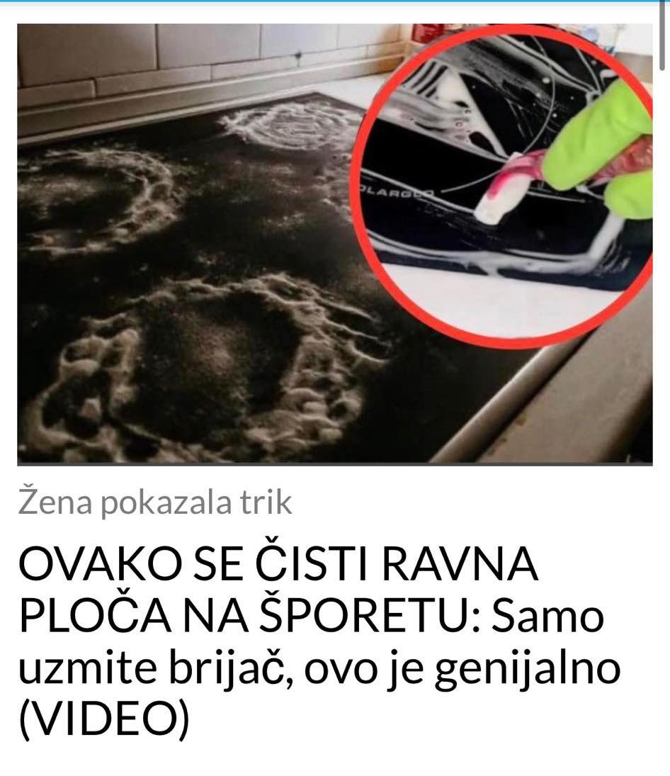 POGLEDAJTE KAKO SE ČISTI RAVNA PLOČA NA ŠPORETU