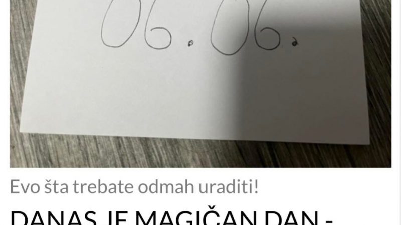 DANAS JE MAGICAN DAN POGLEDAJTE STA DONOSI BROJ 6-6