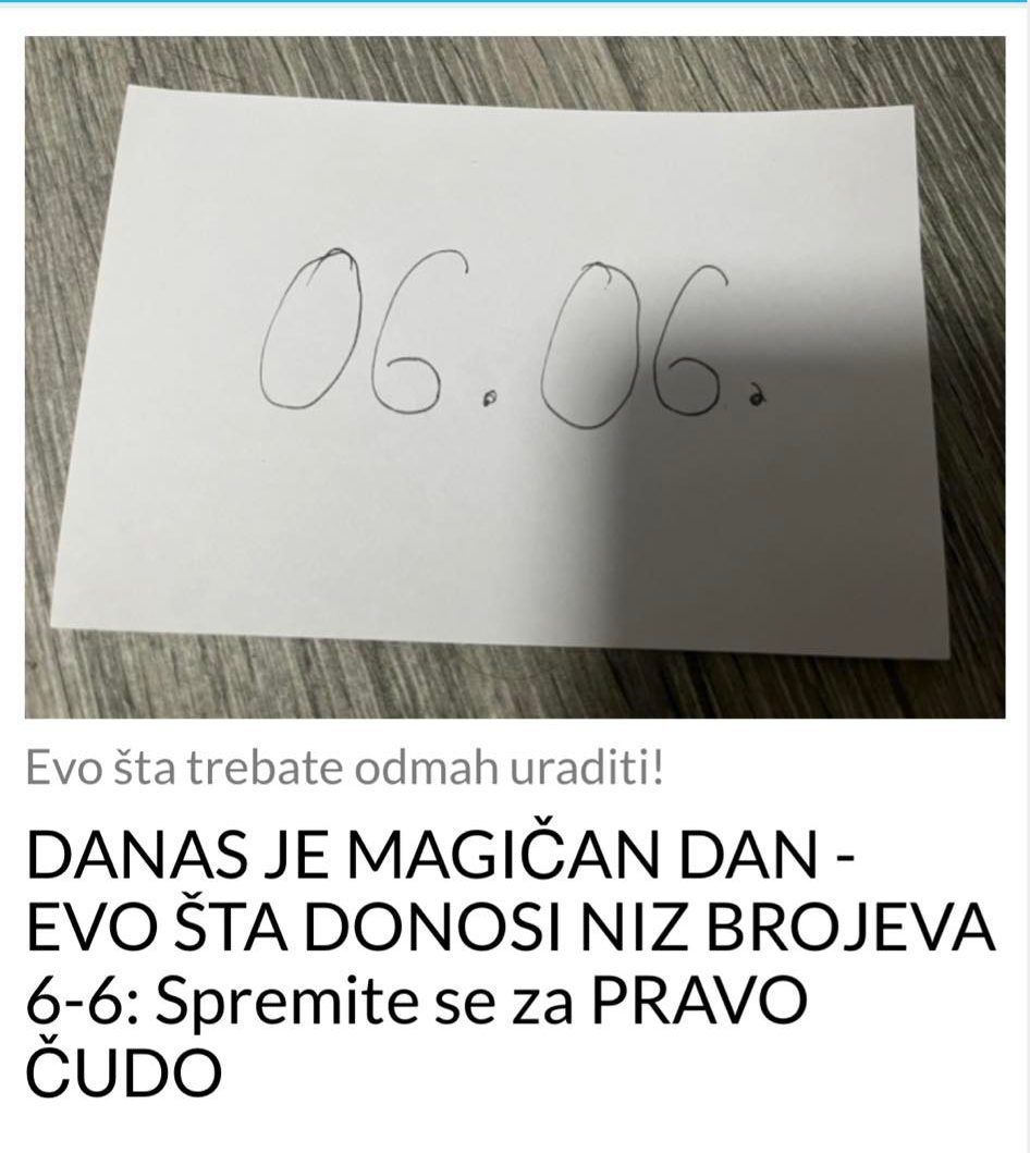 DANAS JE MAGICAN DAN POGLEDAJTE STA DONOSI BROJ 6-6