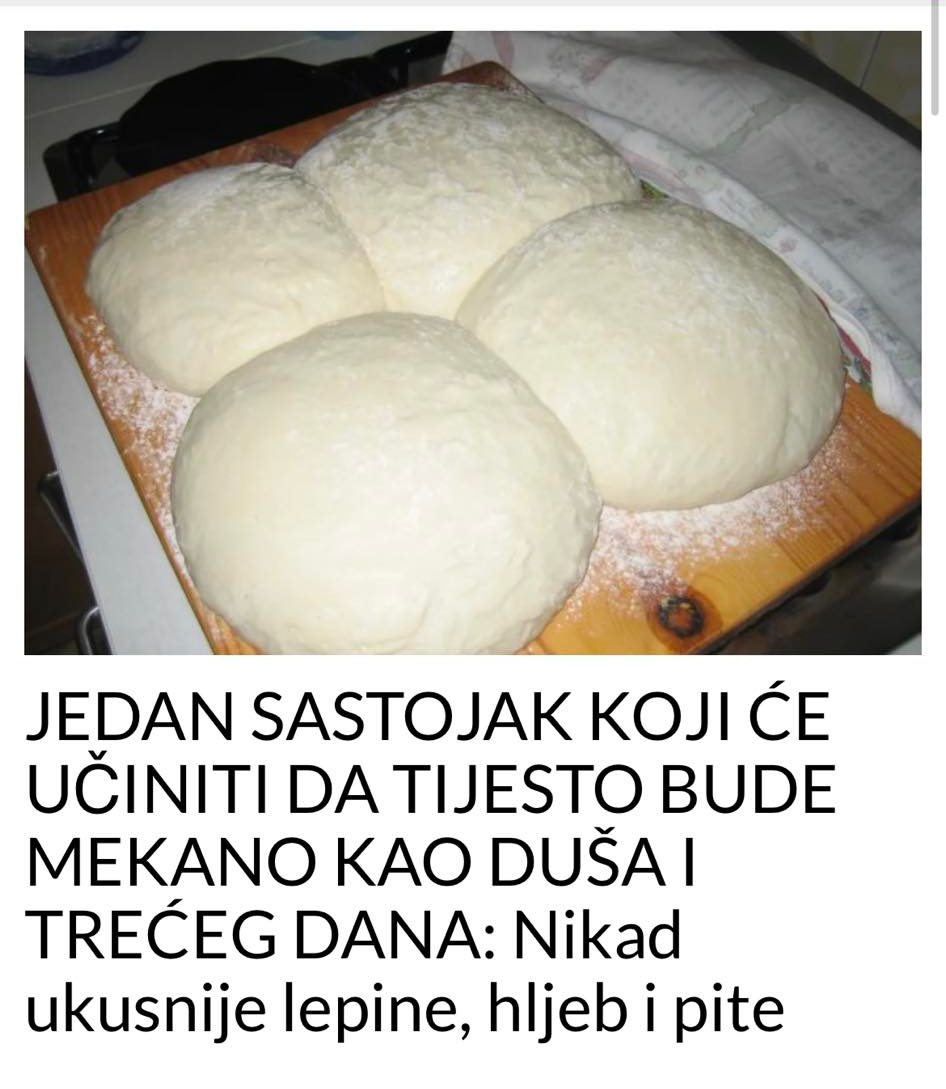 OVAJ JEDAN SASTOJAK CE VAM OMOGUCITI DA TIJESTO BUDE SVJEZE I DO 3 DANA