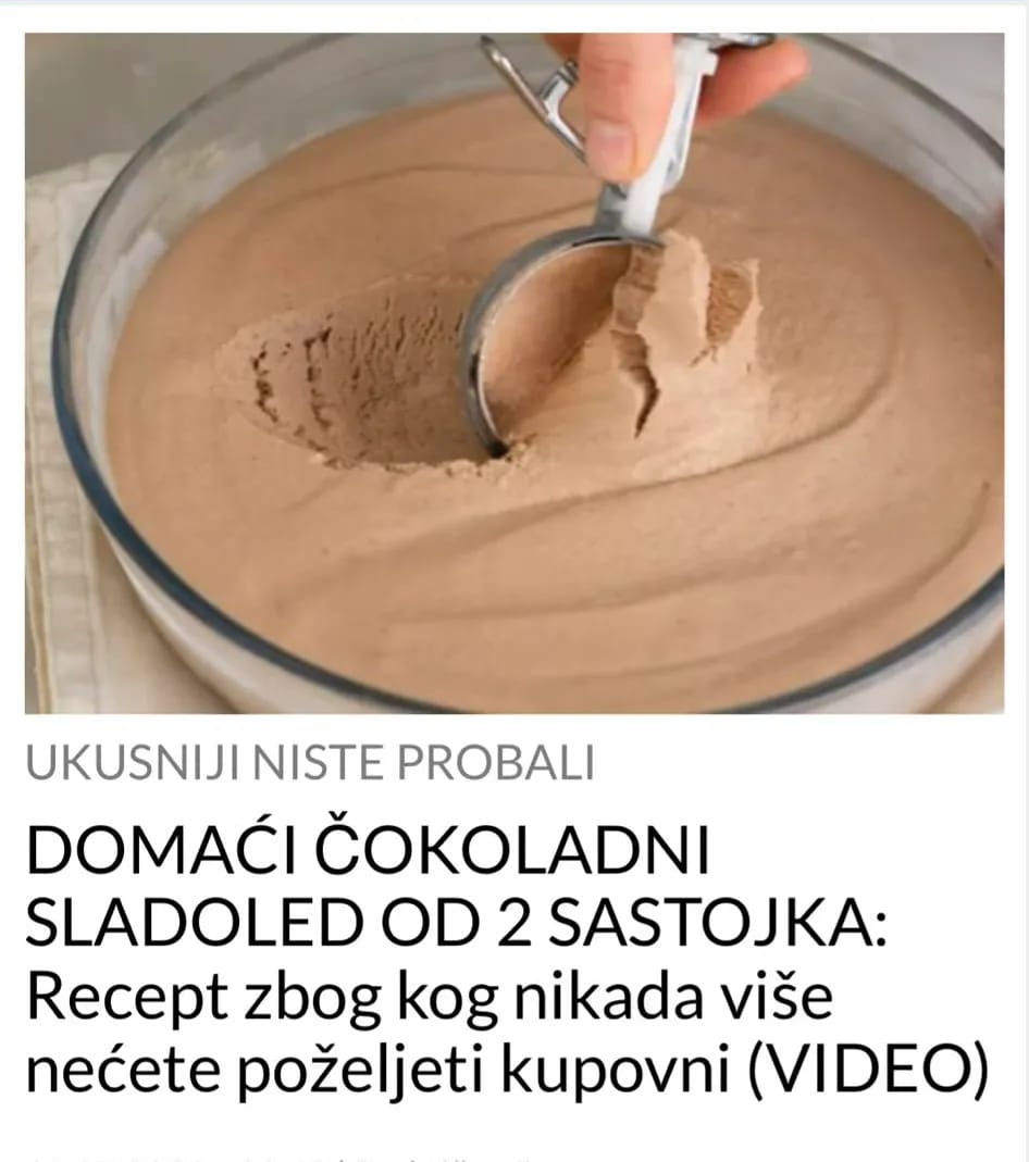 NAPRAVITE DOMAĆI SLADOLED OD SAMO 2 SASTOJKA