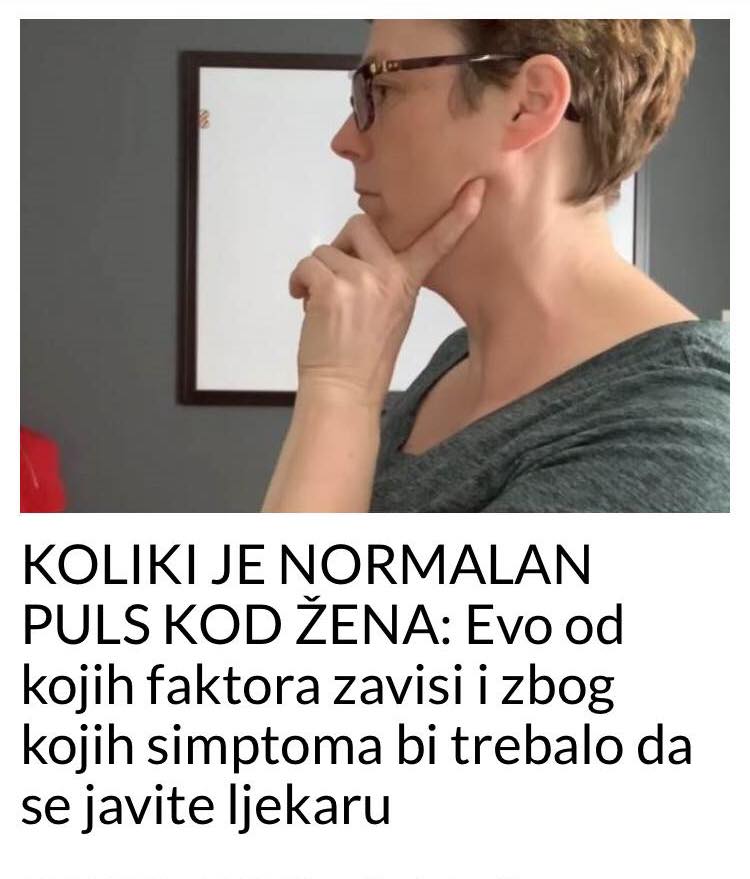 POGLEDAJTE KOJI JE NORMALAN PULS KOD ŽENA