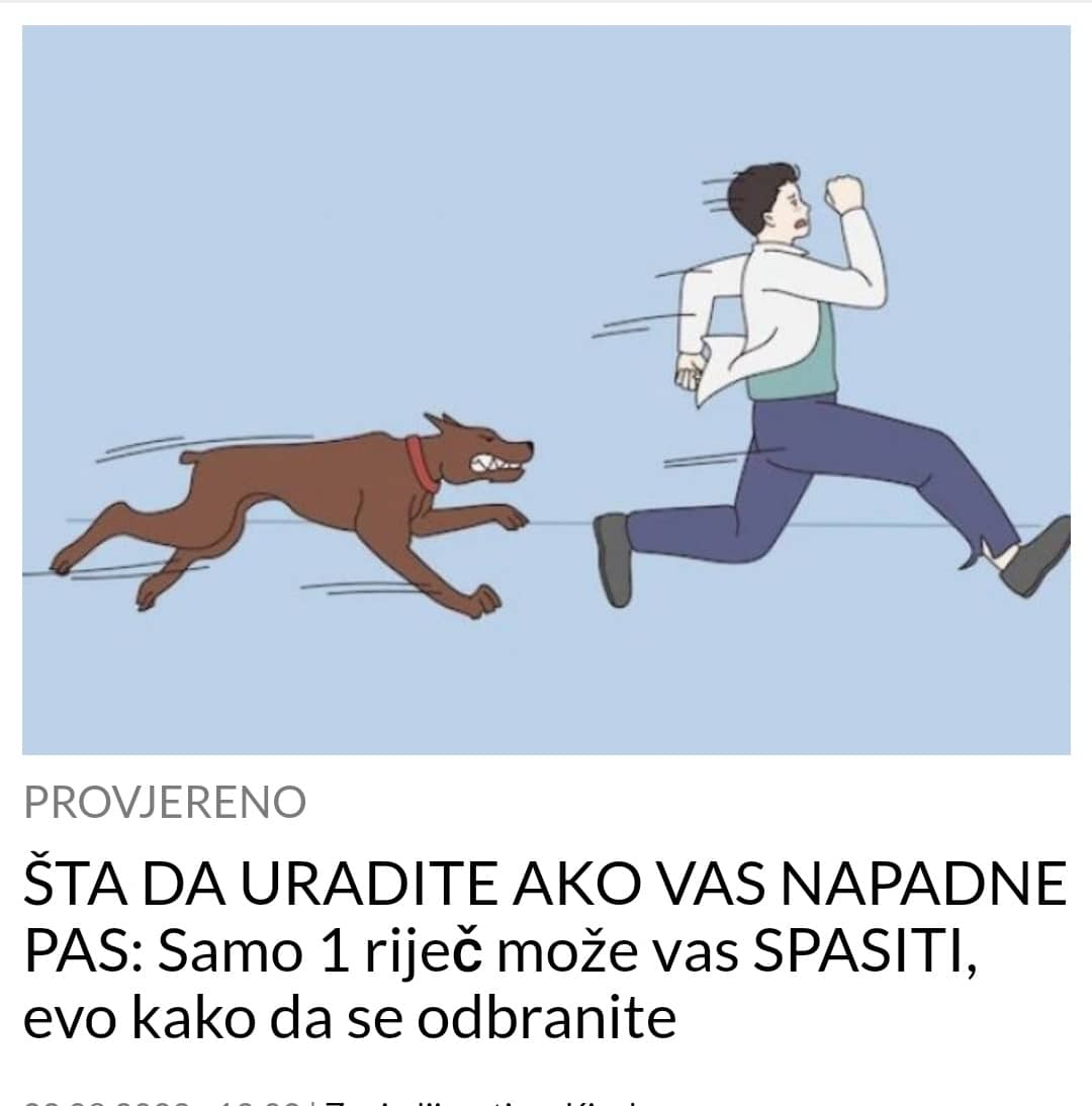 URADITE OVO AKO VAS NAPADNE PAS