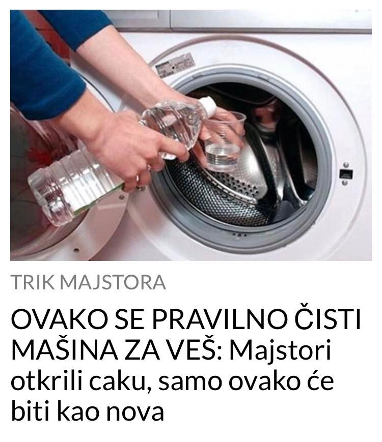 OVAKO SE PRAVILNO ČISTI MAŠINA ZA VEŠ: