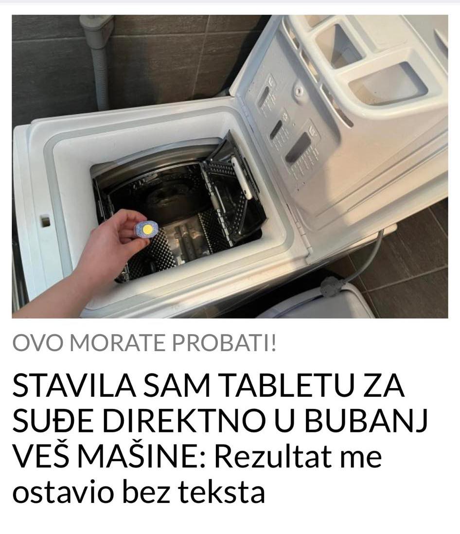 POGLEDAJTE STA CE SE DESITI AKO STAVITE TABLETU ZA SUDJE DIREKTNO U BUBANJ VES MASINE