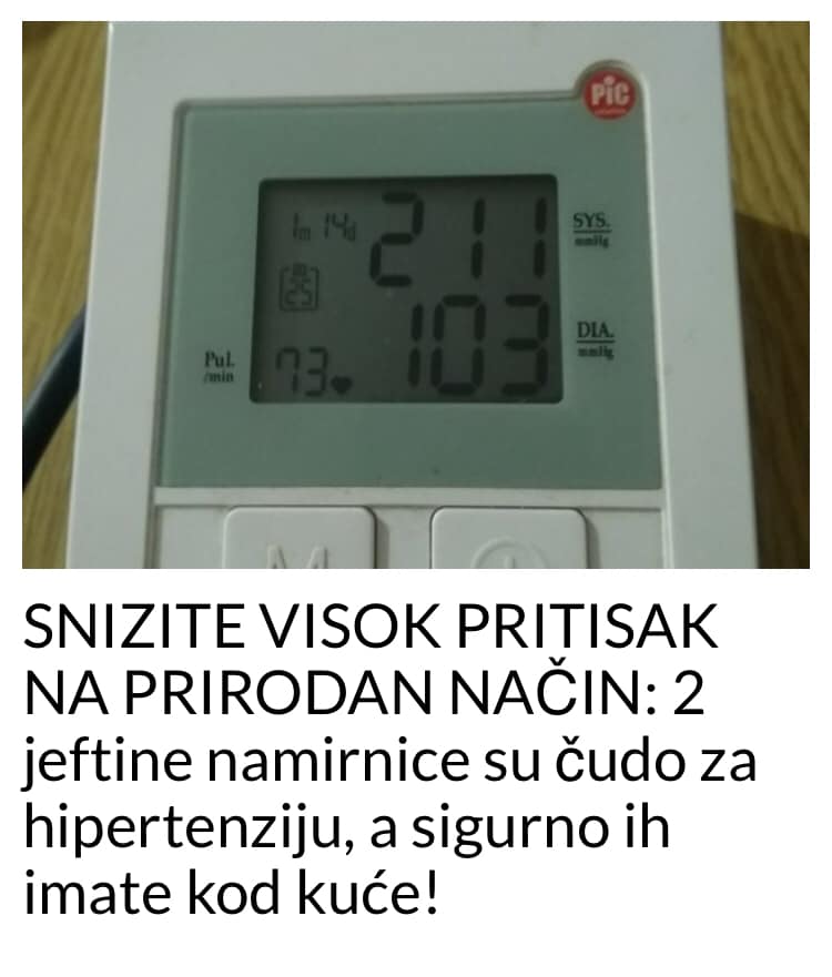 POGLEDAJTE KAKO NAJLAKSE MOZETE SNIZITI PRITISAK