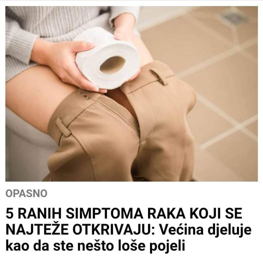 POGLEDAJTE 5 RANIH SIMPTOMA KOJI UKAZUJU NA RAK