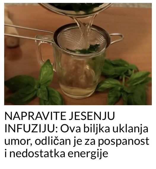 POGLEDAJTE KAKO SE PRAVI JESENJA INFUZIJA