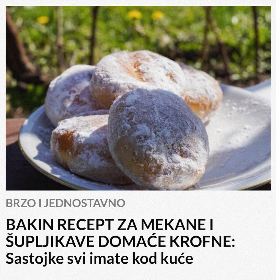 RECEPT ZA DOMAĆE MEKANE KROFNE