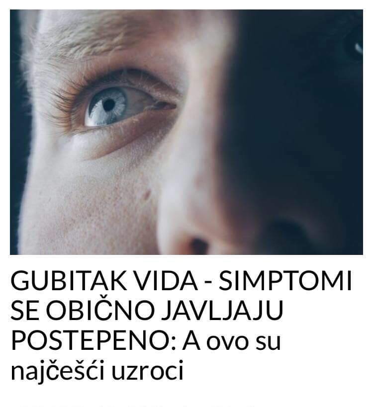 OVO SU NAJČEŠĆI UZROCI GUBLJENJA VIDA