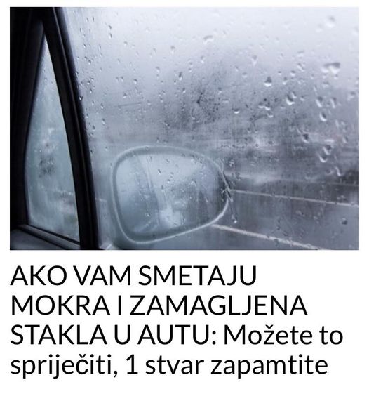 POGLEDAJTE KAKO SPRIJECITI MOKRA I ZAMAGLJENA STAKLA U AUTU !