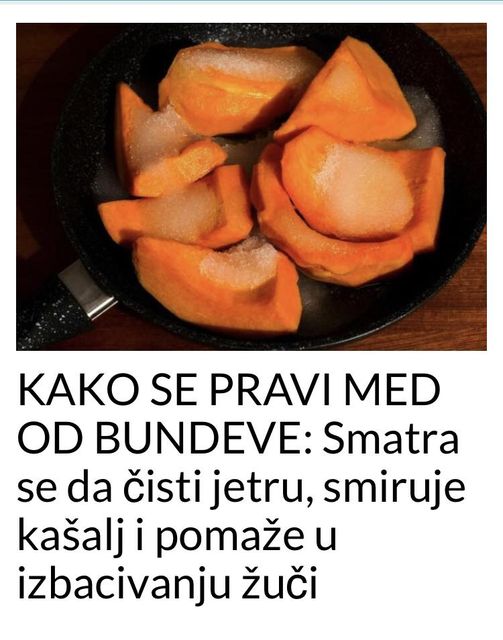 POGLEDAJTE RECEPT ZA MED OD BUNDAVE !