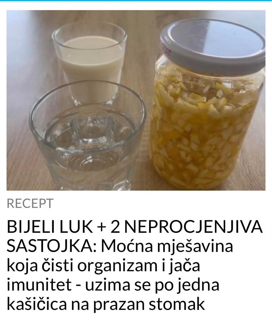 MOĆNA MJEŠAVINA KOJA ČISTI ORGANIZAM I JAČA IMUNITET