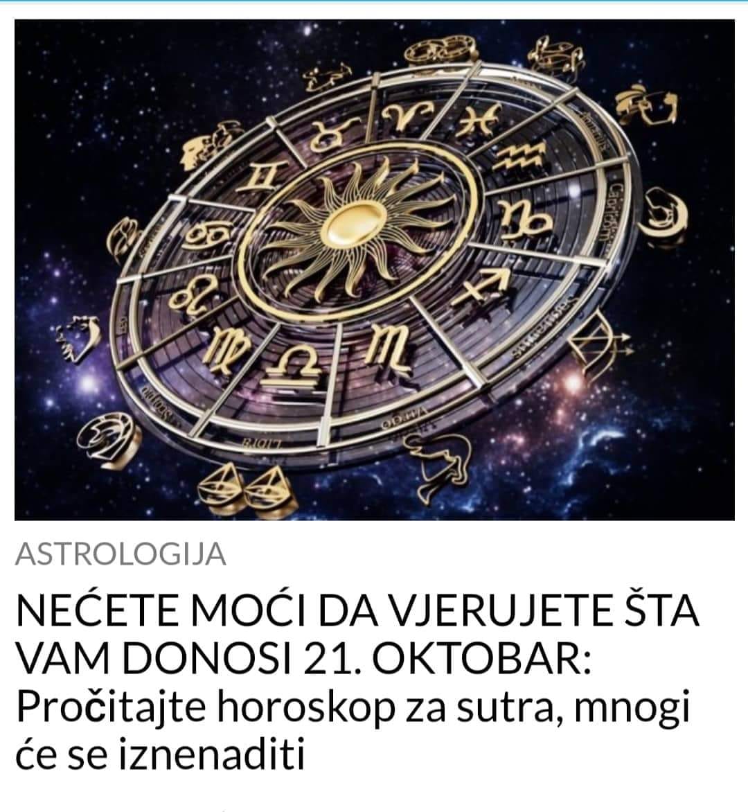 PROCITAJTE HOROSKOP ZA SUTRA