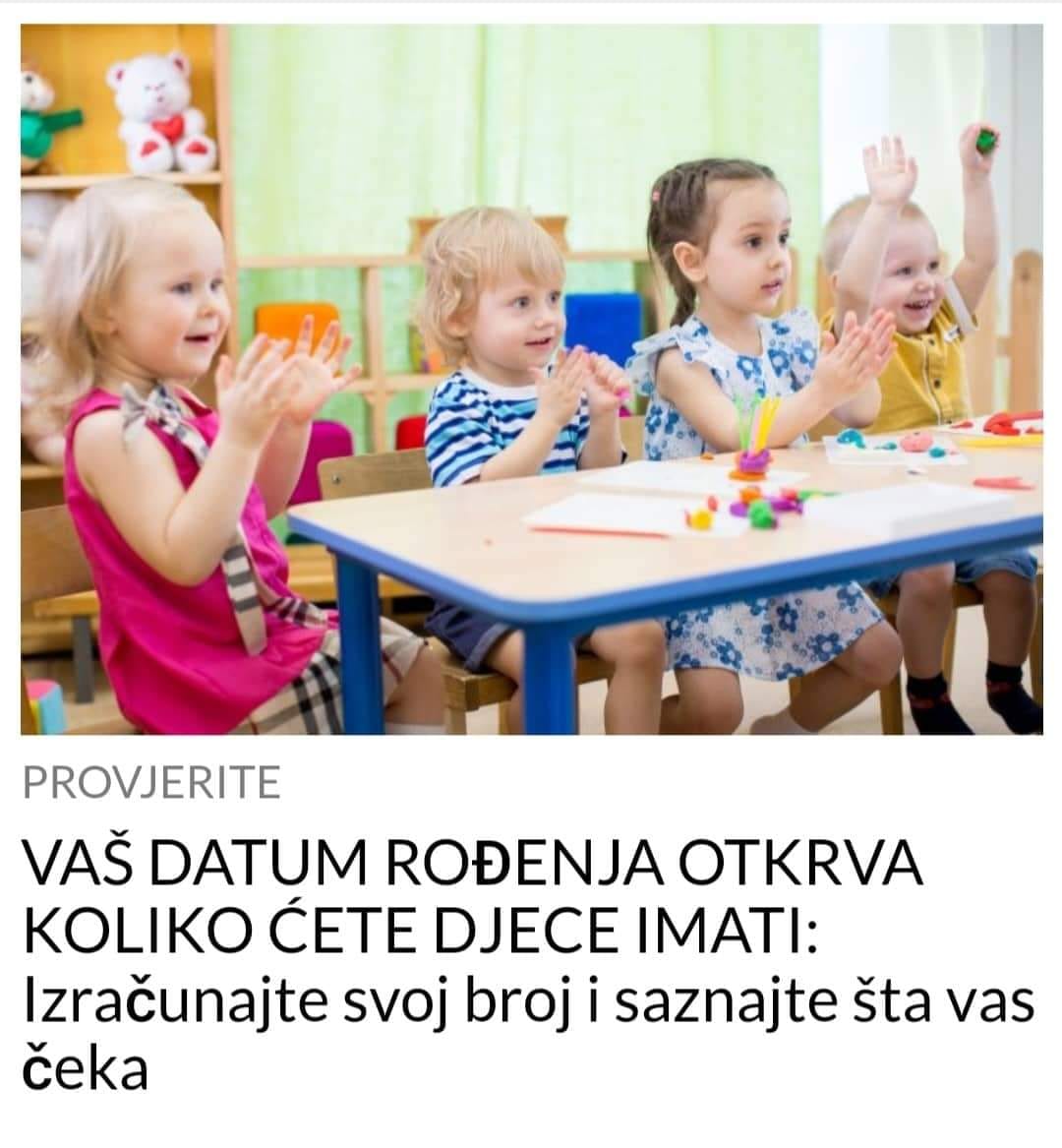 OTKRIJTE KOLIKO CETE DJECE IMATI POMOCU DATUMA RODJENJA