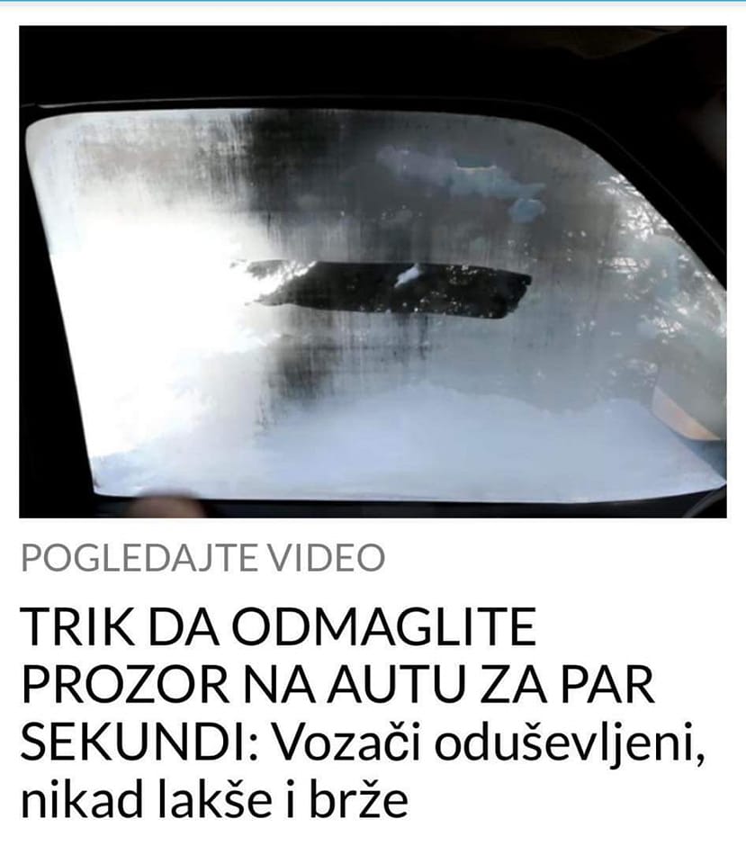 POGLEDAJTE KAKO DA ODMAGLITE PROZORE NA AUTU