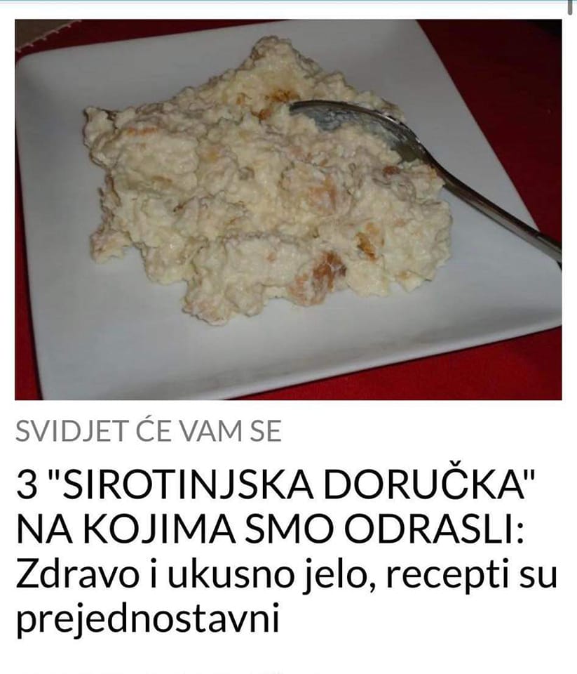 POGLEDAJTE 3 “SIROTINJSKA DORUČKA” NA KOJIMA SMO ODRASLI