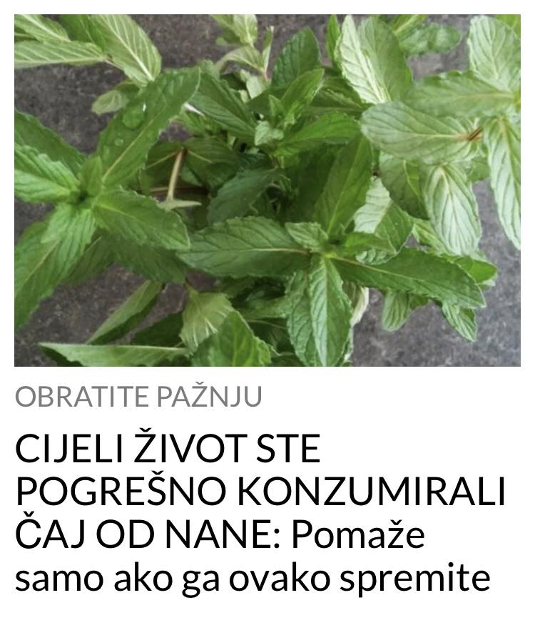 EVO KAKO DA PRAVILNO SPREMITE ČAJ OD NANE I ZA ŠTA SVE ON POMAŽE