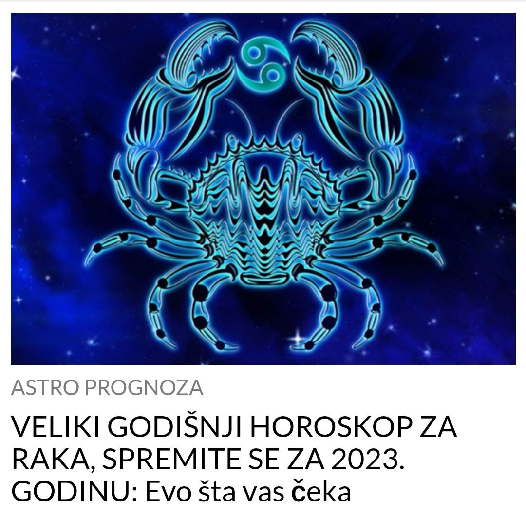 PROČITAJTE HOROSKOP ZA ZNAK RAK