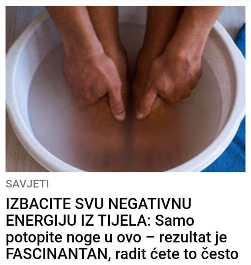 Samo potopite noge u ovo – rezultat je FASCINANTAN