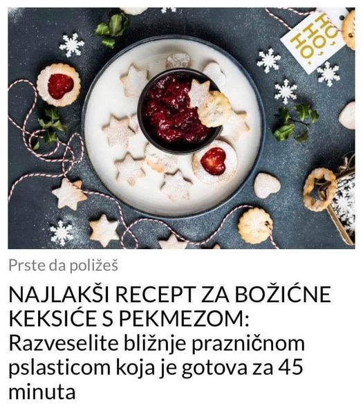 POGLEDAJTE NAJLAKŠI RECEPT ZA BOŽIĆNE KEKSIĆE S PEKMEZOM