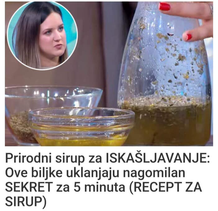 POGLEDAJTE RECEPT  SIRUPA ZA ISKASLJAVANJE