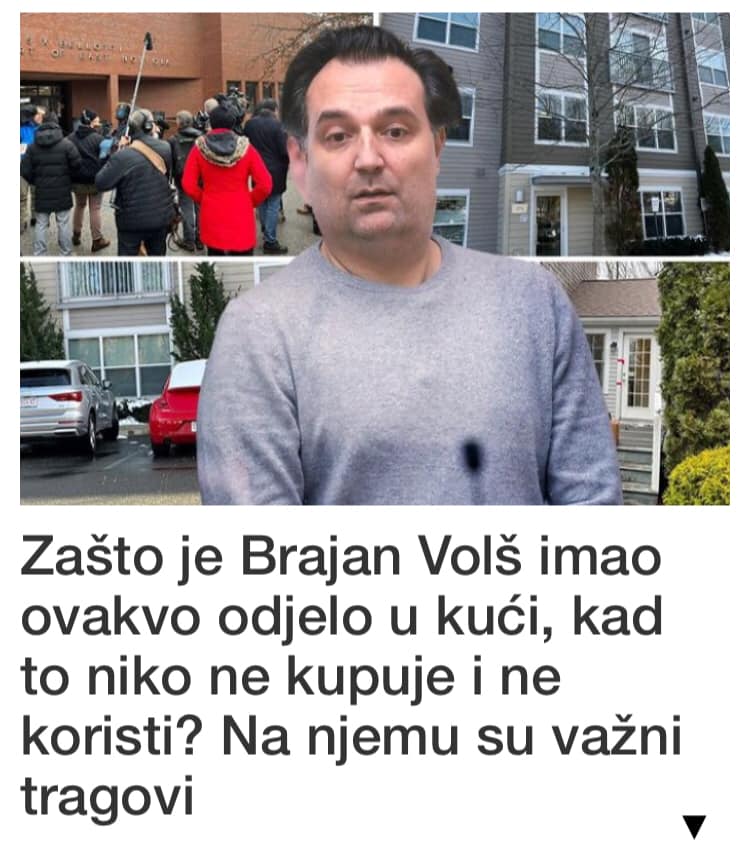 Ako nitko ne kupuje ili koristi ovo odijelo, zašto ga je Brajan Volš držao u svojoj kući?