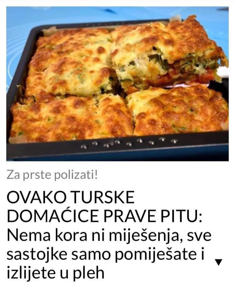 POGLEDAJTE RECEPT ZA NAJBOLJU PITU