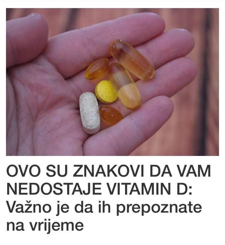 OVO SU ZNAKOVI DA VAM NEDOSTAJE VITAMIN D