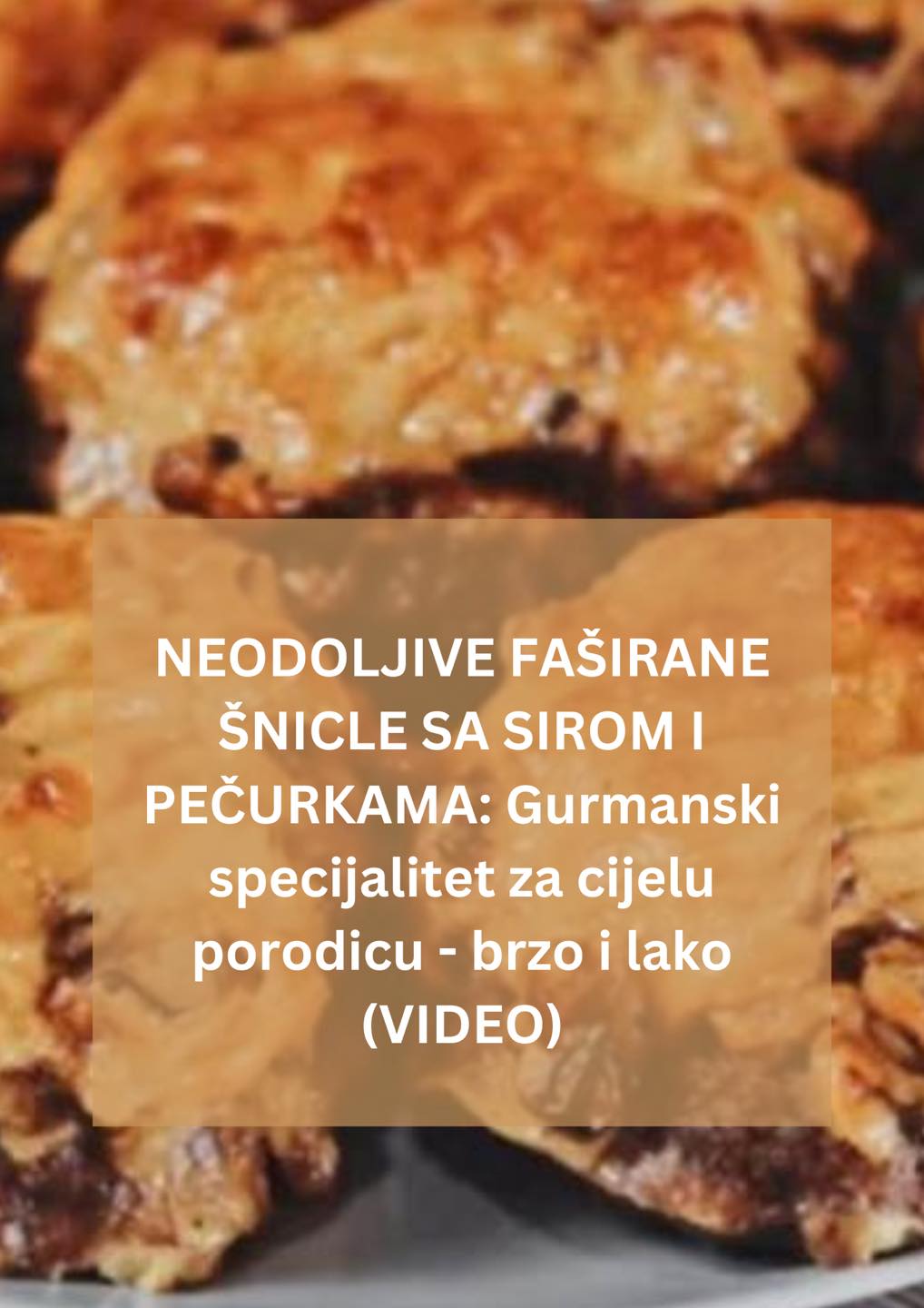 POGLEDAJTE RECEPT SNICLE SA SIROM