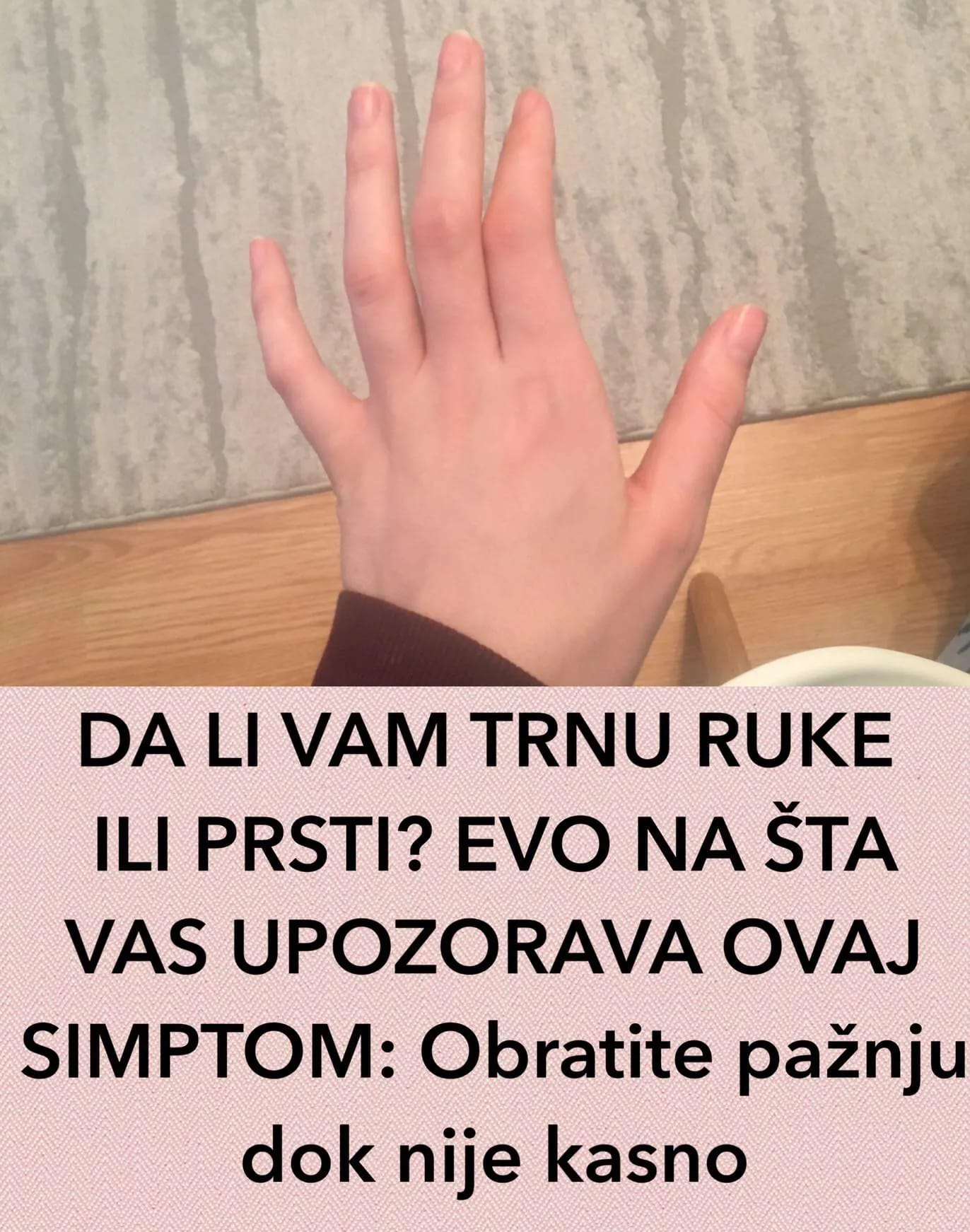 OBRATITE PAZNJU NA OVAJ SIMPTOM JER JE VEOMA OPASAN